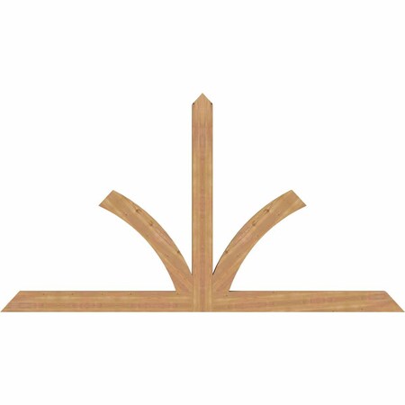 Ekena Millwork Richland Timber Gable Bracket, Western Red Cedar, 108"W x 58"H x 3 1/2"D x 5 1/2"F, 13/12 Pitch GBW108X58X0406RIC00SWR